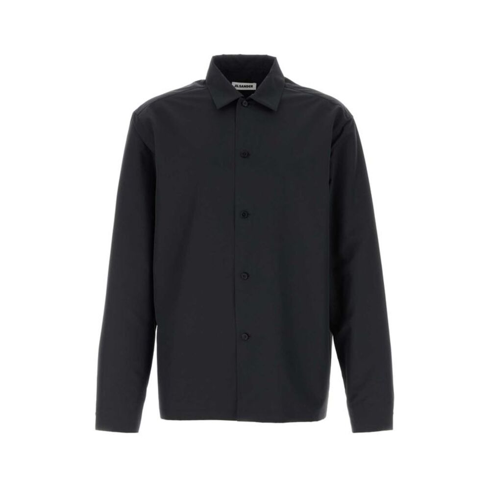 Jil Sander Men Black Polyester Shirt